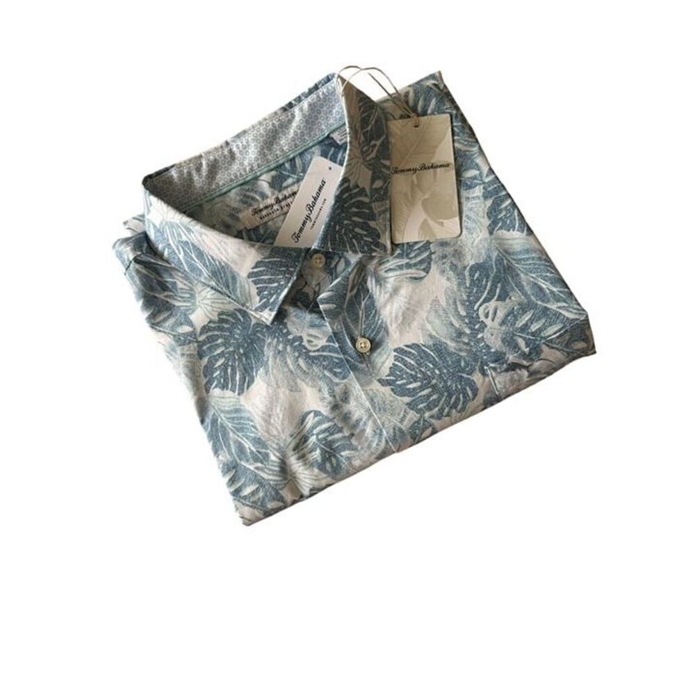 Tommy Bahama Long Sleeve Blue Sarasota Stretch Shirt 2XLTG NWT